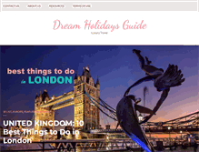 Tablet Screenshot of dreamholidaysguide.com